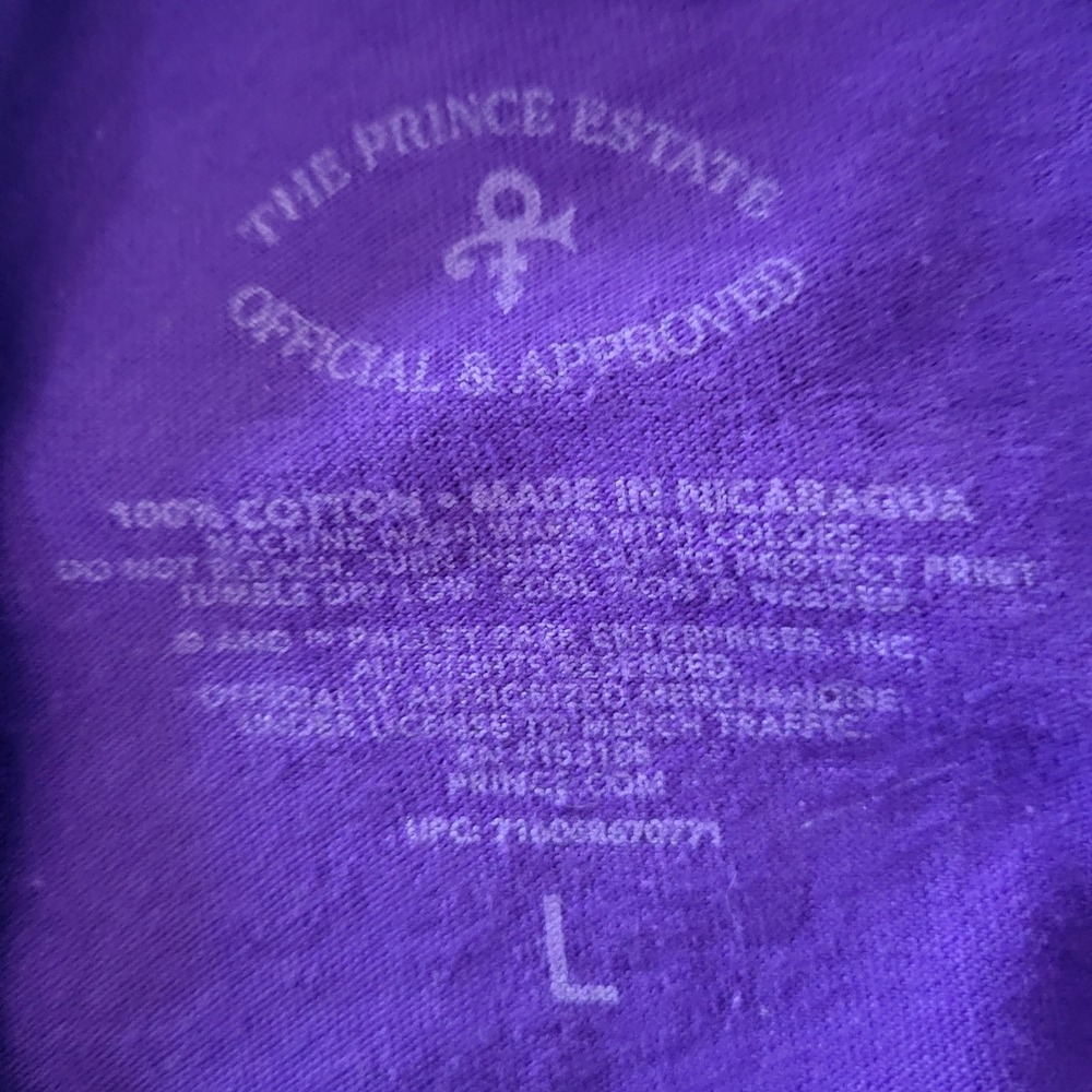 Prince Purple Rain Motorcycle Graphic T-Shirt Mens Large Purple Estate Official - Picture 3 of 5
